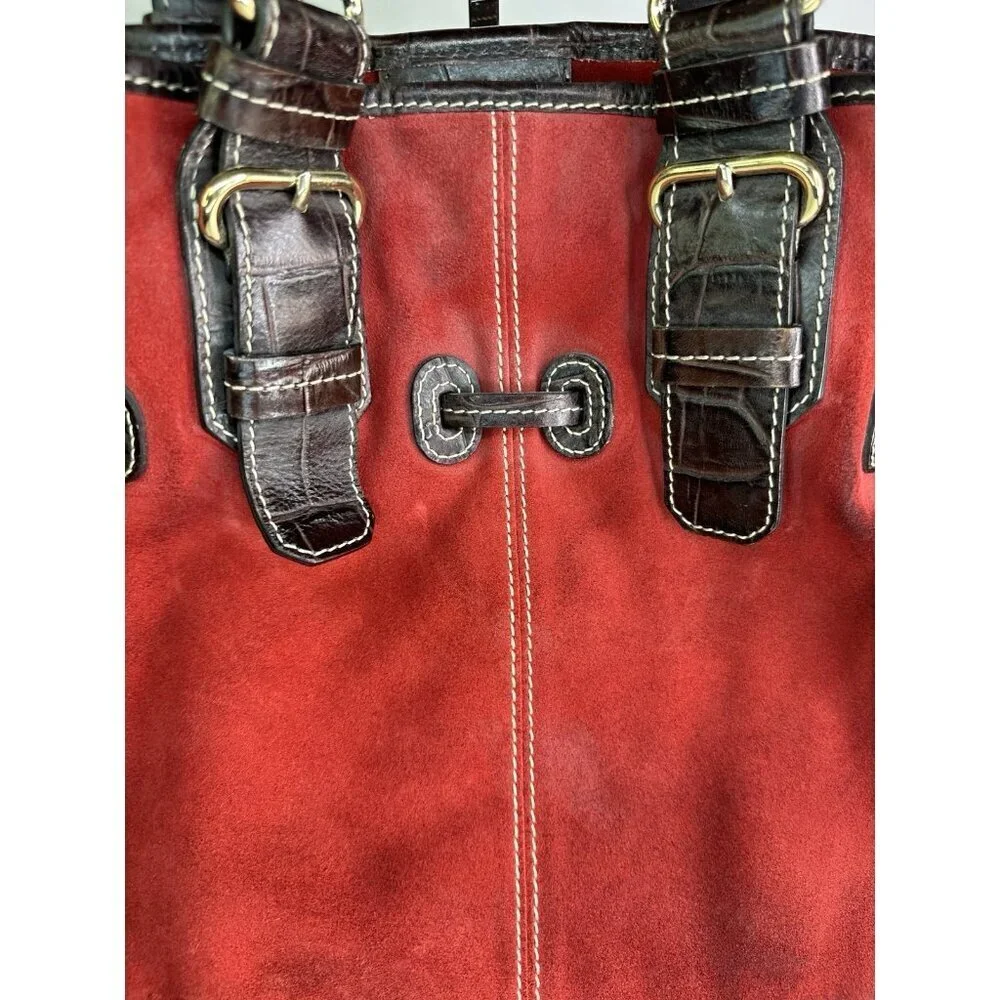 Dooney and Bourke Tote Red Soft Leather Shoulder HandBag